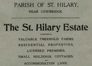 SaleOfStHilaryEstate1913Frontpage