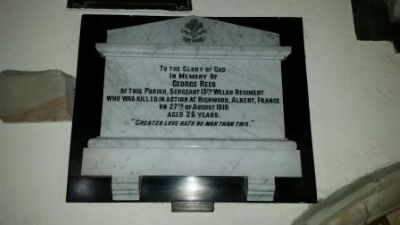 Sgt Reees plaque church